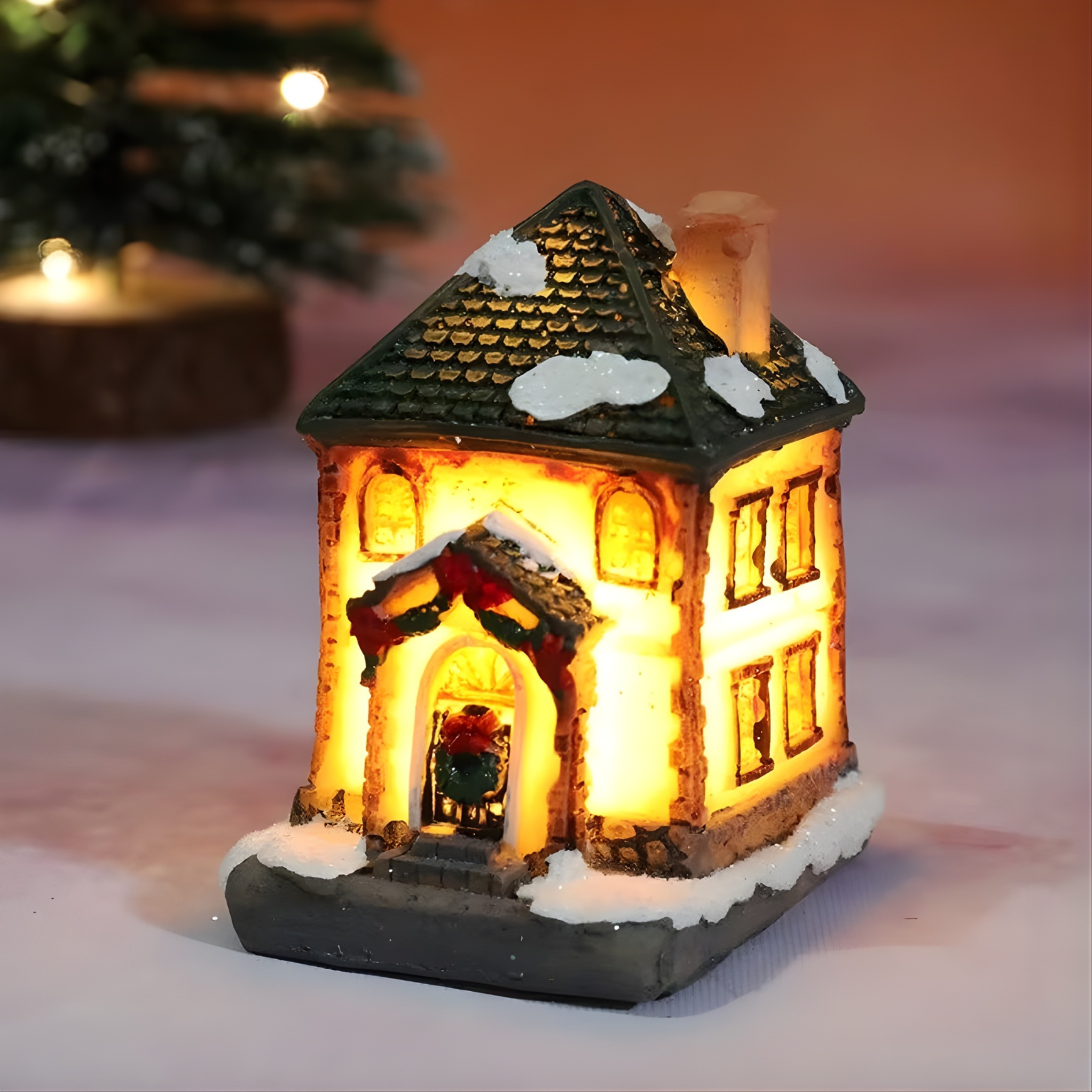 Mini Decorazione Luminosa in Resina