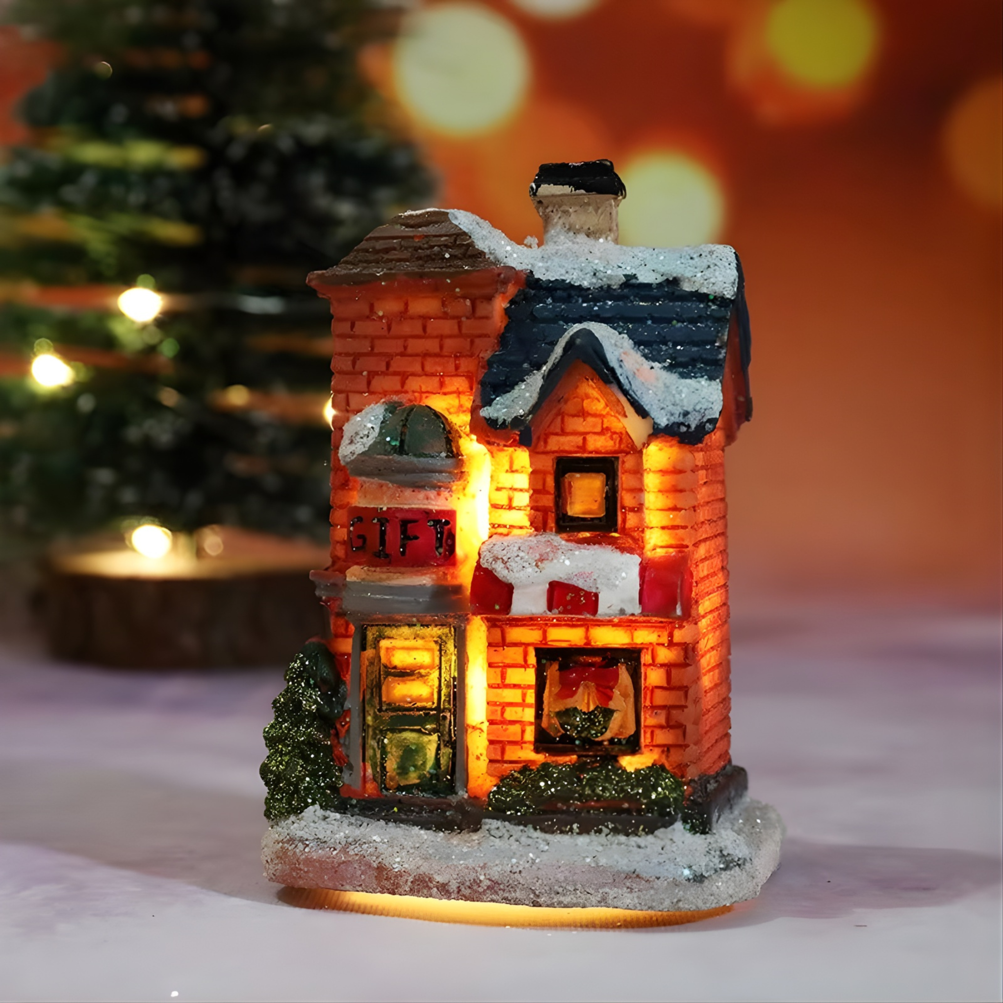 Mini Decorazione Luminosa in Resina
