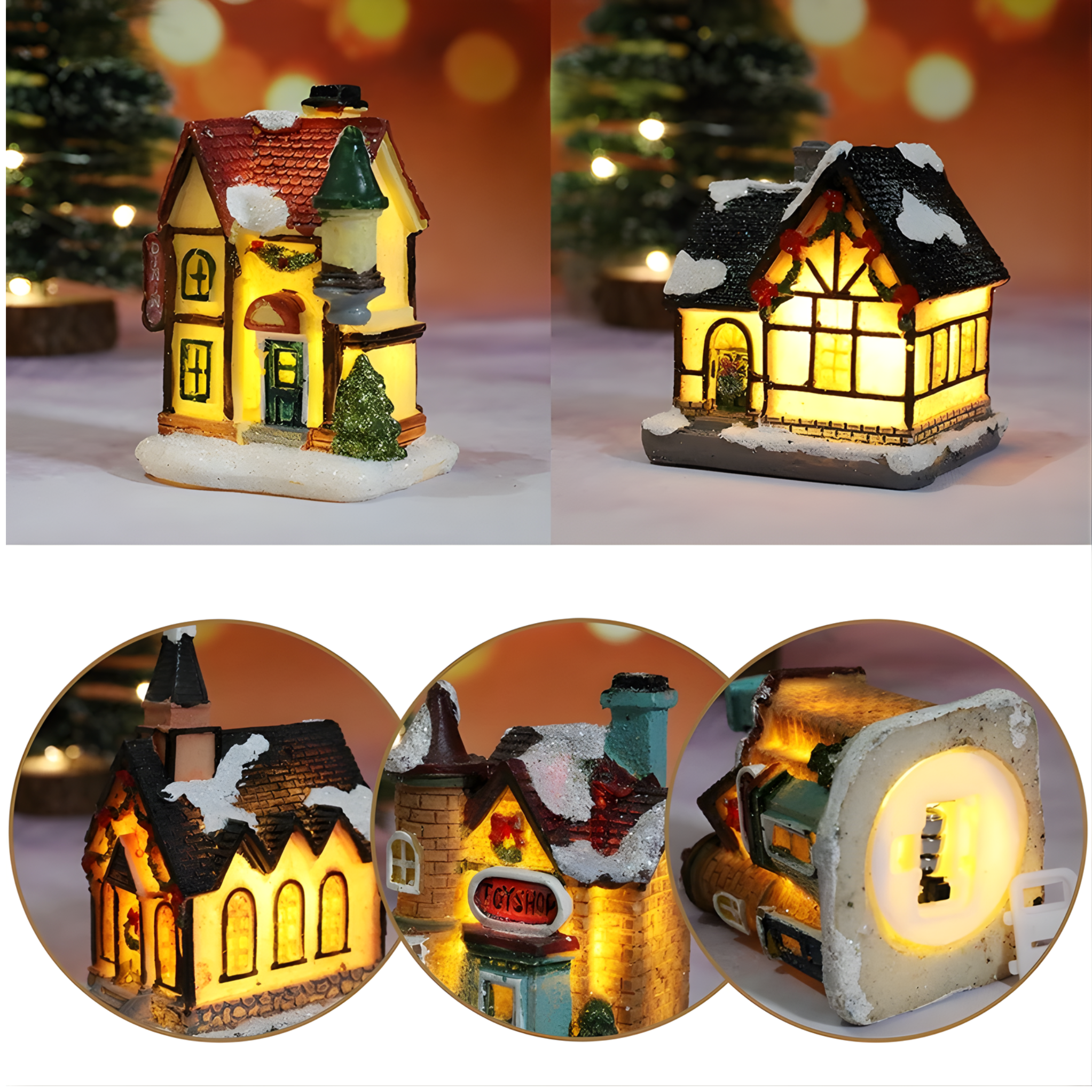 Mini Decorazione Luminosa in Resina